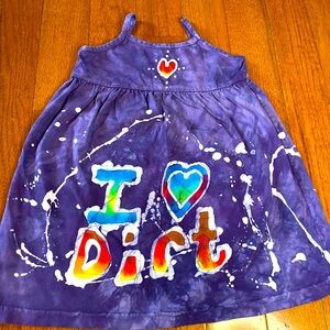Adorable Tie-Dye “I Love Dirt” Dress, Girls 2T